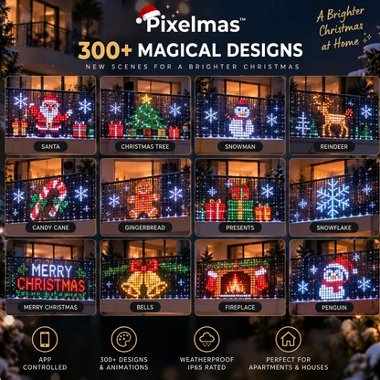 Pixelmas App-Controlled LED Curtain Lights